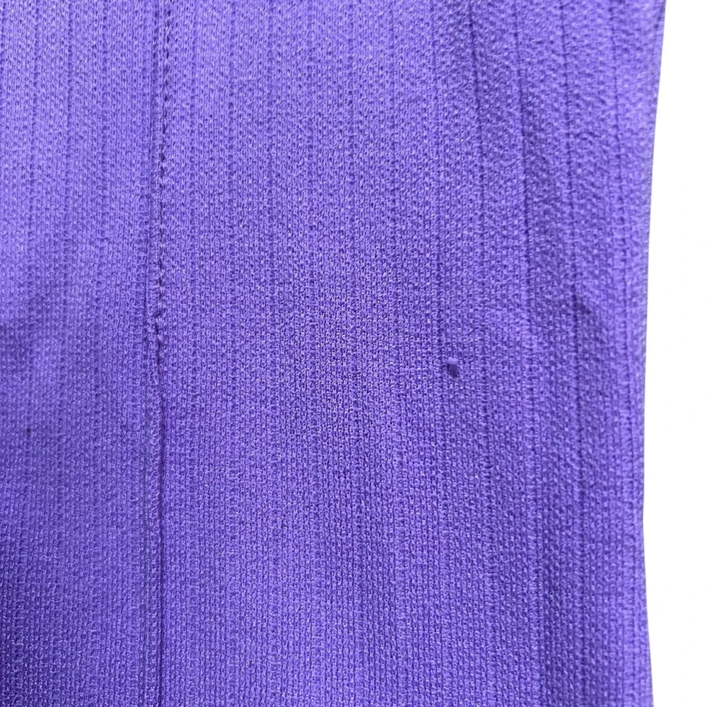 Vintage Sears Kids Purple‎ Striped Mock Neck Top Ribbed Pants Set Size L 71745